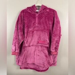 The Comfy hot pink fuschia one size wearable blanket hooded sweatshirt warm soft